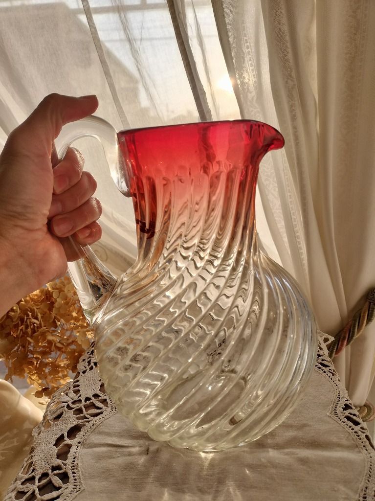 フランス アンティーク バカラ 水差し クリスタル ピッチャー 1900年