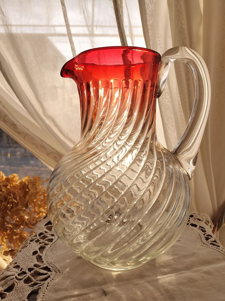 フランス アンティーク バカラ 水差し クリスタル ピッチャー 1900年