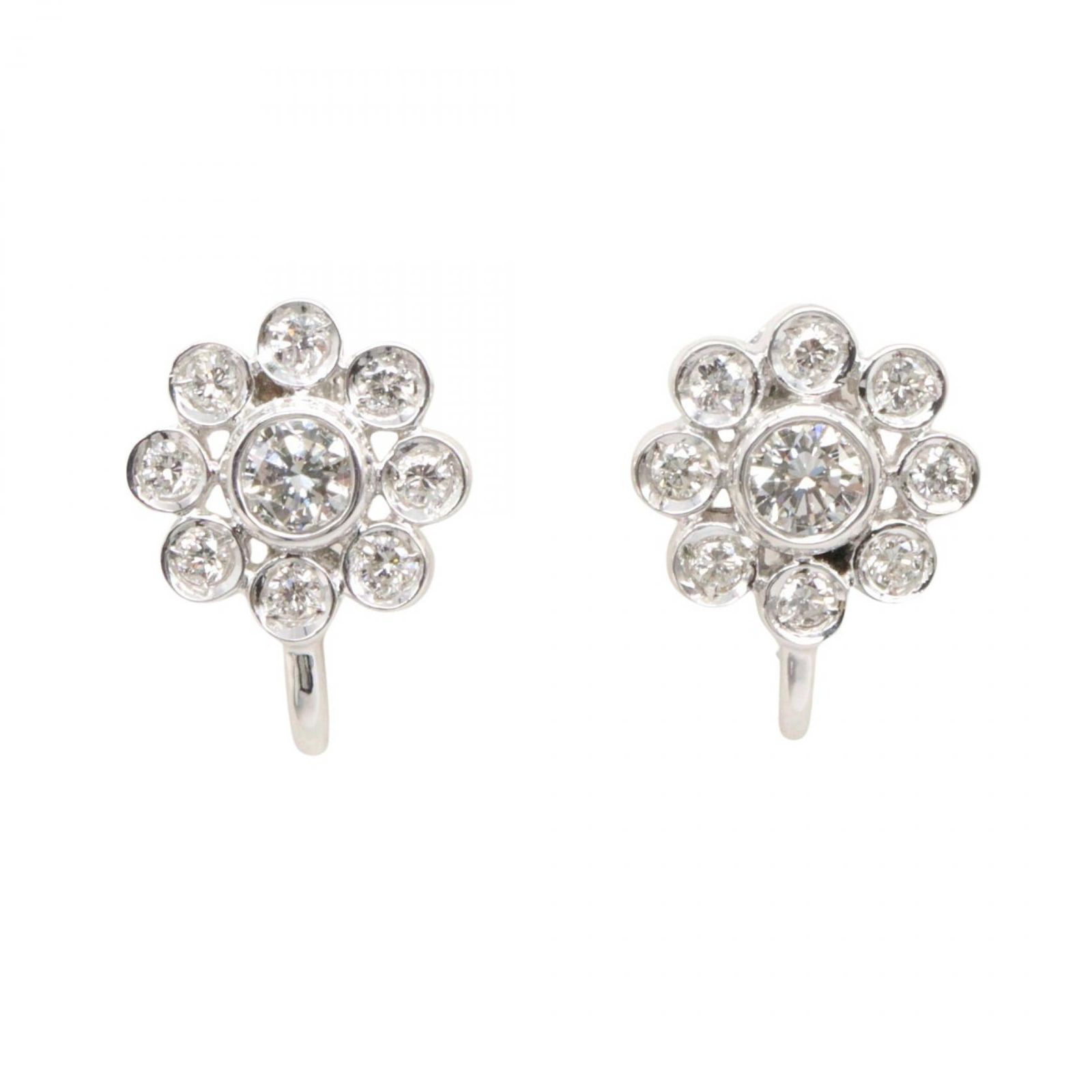 ジュエリー JEWELRY イヤリング ダイヤモンド ﾀﾞｲﾔ 2 5 g K 18 WG ホワイトゴールド レディース A