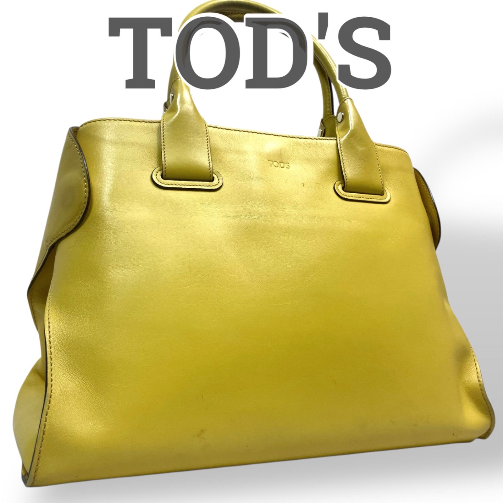 TOD S トッズ ケープバッグ トートバッグ 肩掛けバッグ イエロー 本革 レザー お出かけ 普段使い 日常使い レディース メンズ 通勤 通学 おでかけ おしゃれ カバン 鞄 かばん ビジネスバッグ ブランド