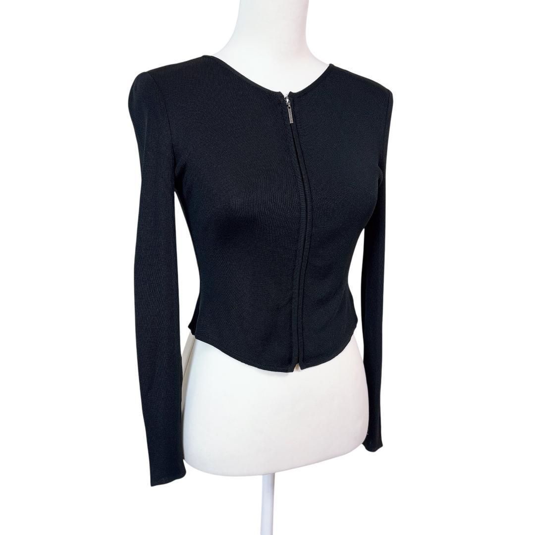 美品】FOXEY ジップニットカーディガン 38 長袖 ブラック - メルカリ