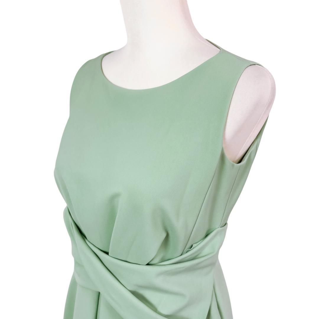 美品】FOXEY NEW YORK ノースリーブワンピース 40 グリーン - メルカリ