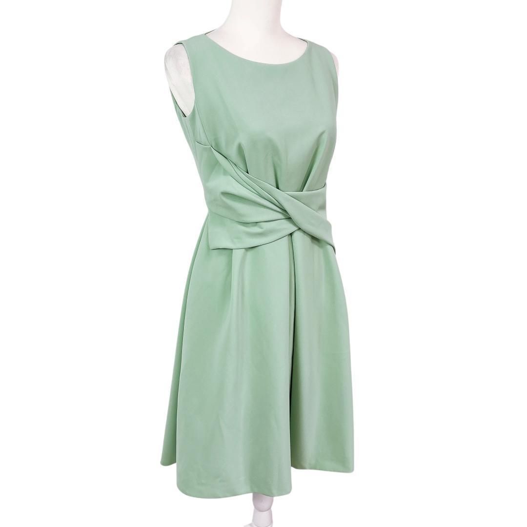 美品】FOXEY NEW YORK ノースリーブワンピース 40 グリーン - メルカリ