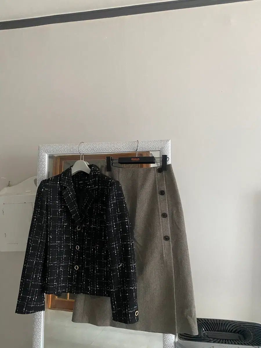 55 ジューク 22年 冬 スカート 新 ミッソ ツイードジャケット サテン レニャボン sj ミシャ