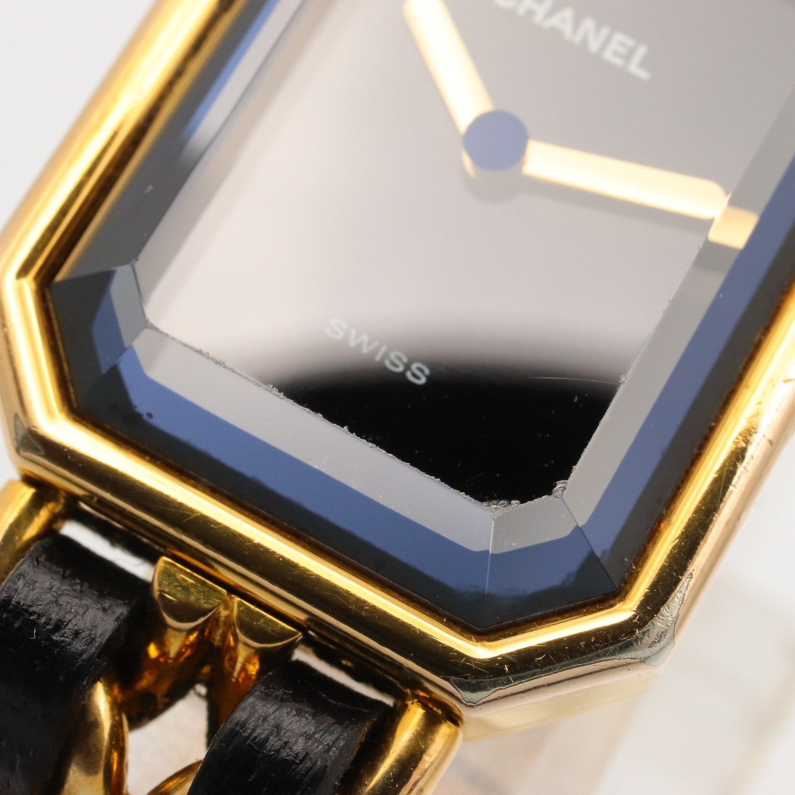 シャネル CHANEL 腕時計 プルミエール L H0001 ブラック GP（ゴールド