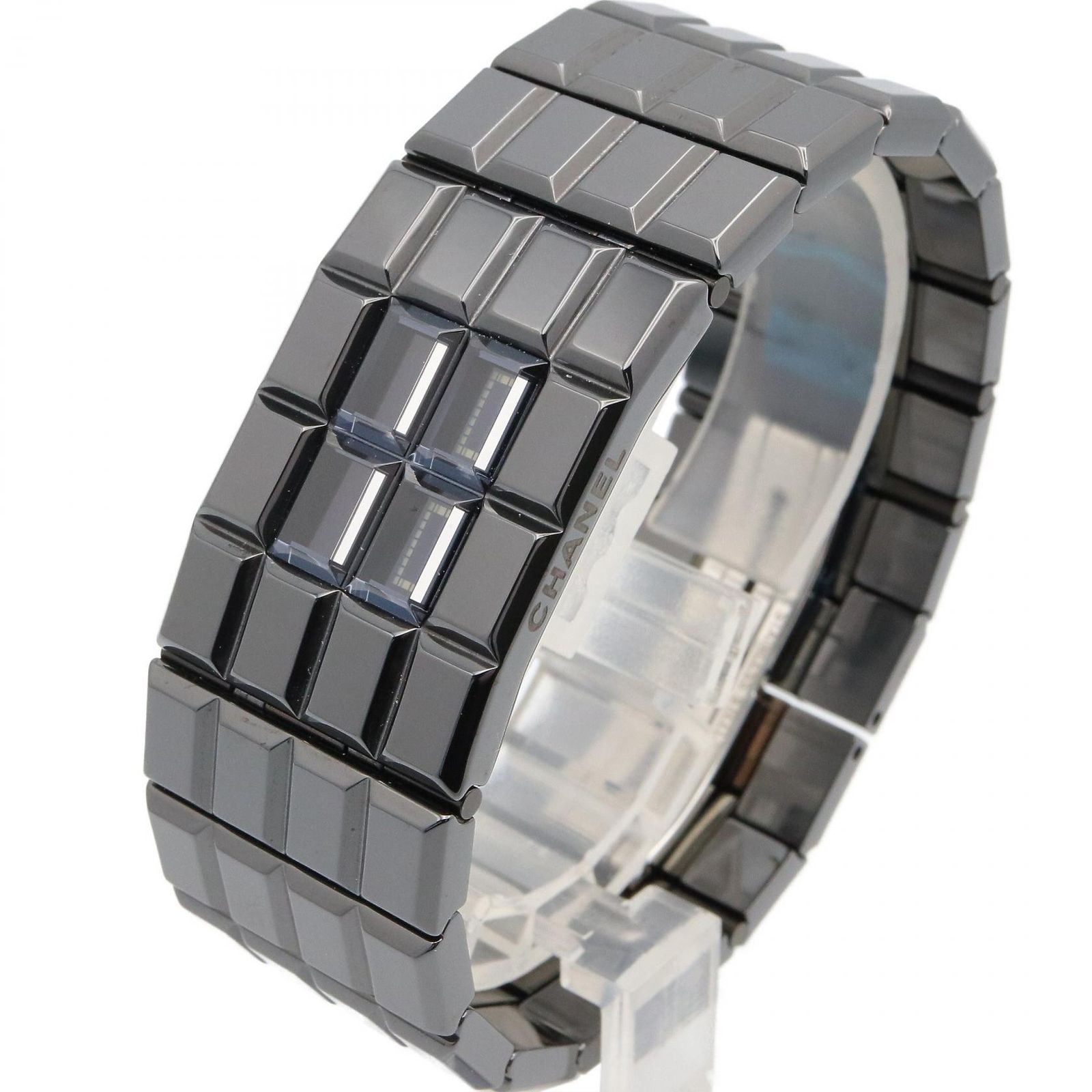 シャネル CHANEL 腕時計 ショコラ H 1003 ブラック セラミック レディース A