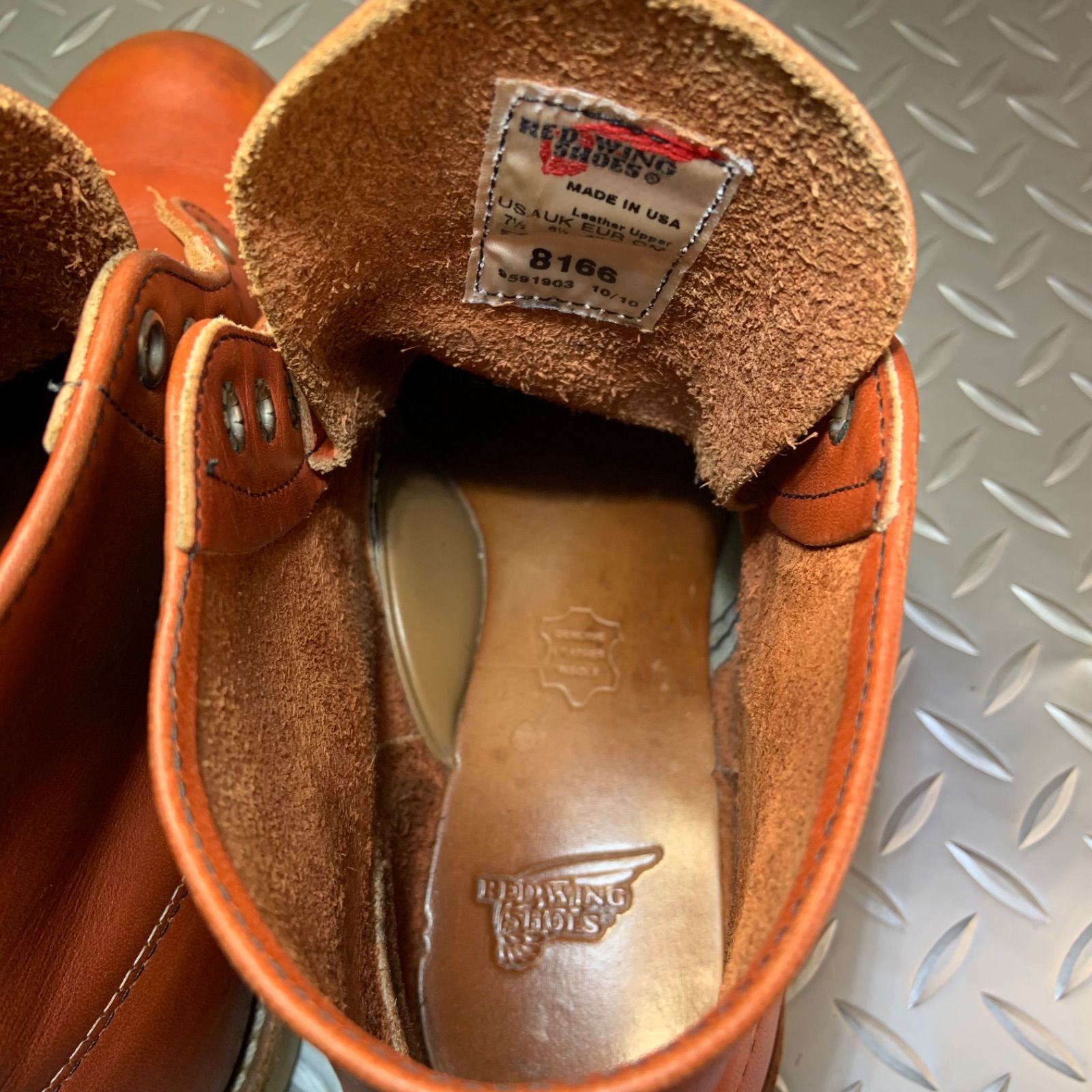  REDWING 8166 ワークブーツ 2010年製 US 7 5 D JP 25 5㎝ レッドウイング アメリカ製 L 1 ワークブーツ ブーツ 革靴