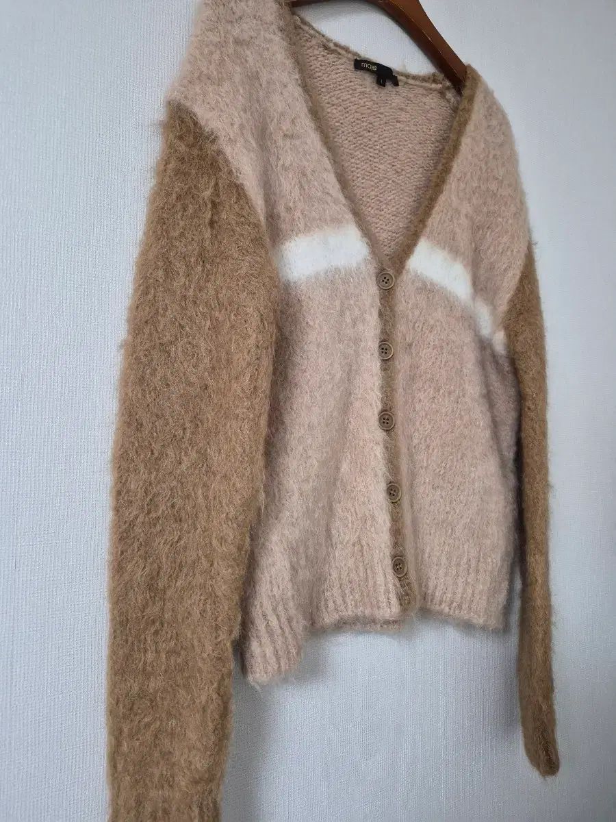  maje マージュ ブラウン バイ モヘア カーディガン 長袖 カーディガン ボレロ アンサンブル