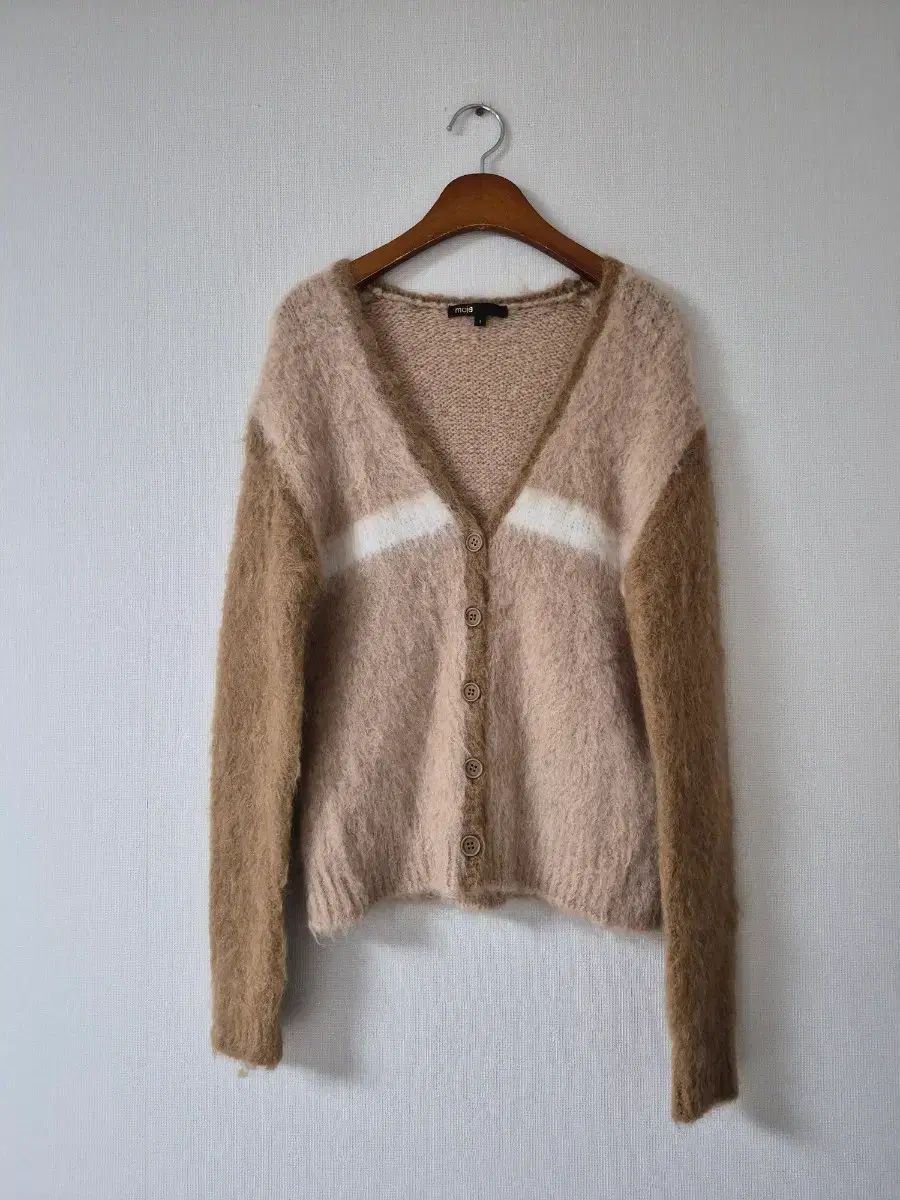 maje マージュ ブラウン バイ モヘア カーディガン