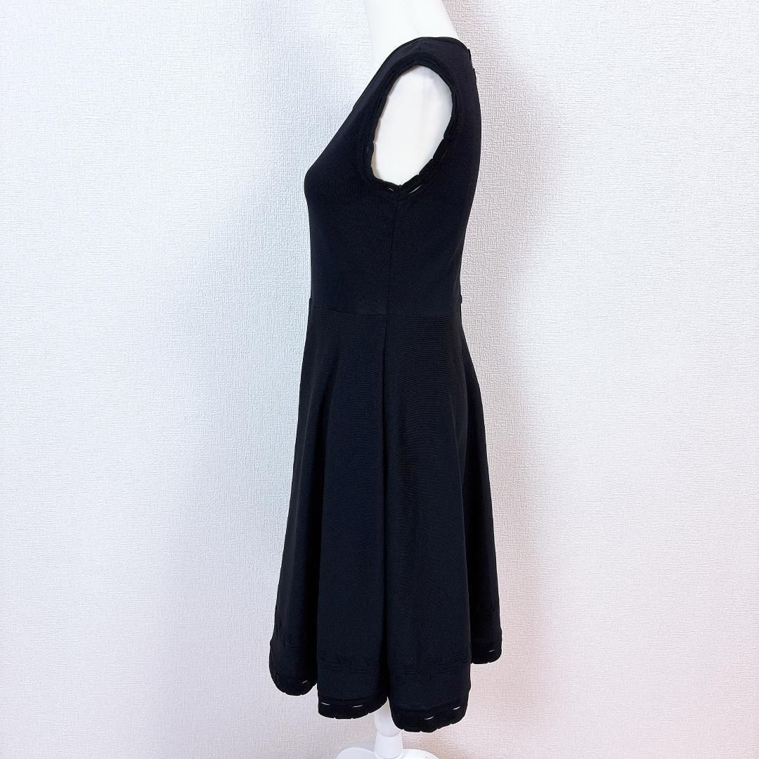 美品☆ FOXEY NEW YORK 黒　フレアワンピース　ノースリーブ　L ✨極美品✨FOXEY NEW YORK ノースリーブフレアーワンピース 38 - メルカリ