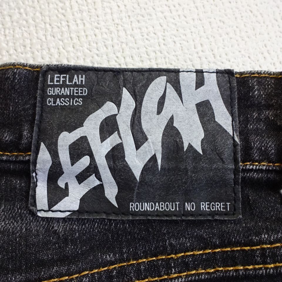 希少 LEFLAH レフラー うしろまえ タイトストレートデニム メンズXL 