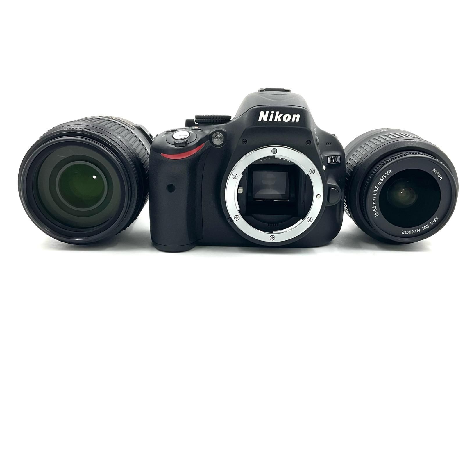 全額返金保証 最速発送 Nikon デジタル一眼 D5100 ダブルズームキット ブラック 動作 済
