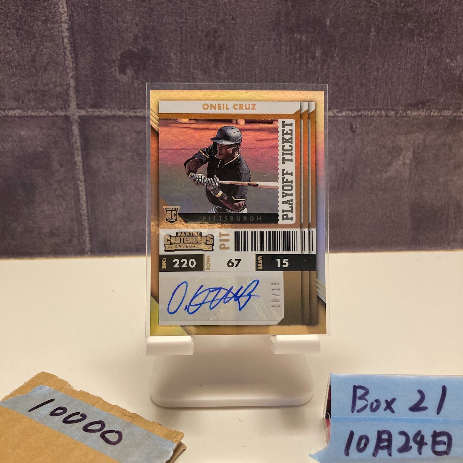 2022 Panini Contenders Oneil Cruz 18/18 直筆サインカード