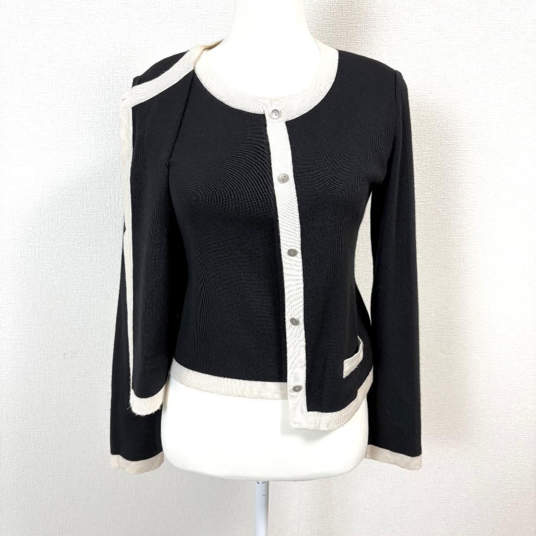 美品】 FOXEY アンサンブルカーディガンセット 絹 カシミヤ混 38