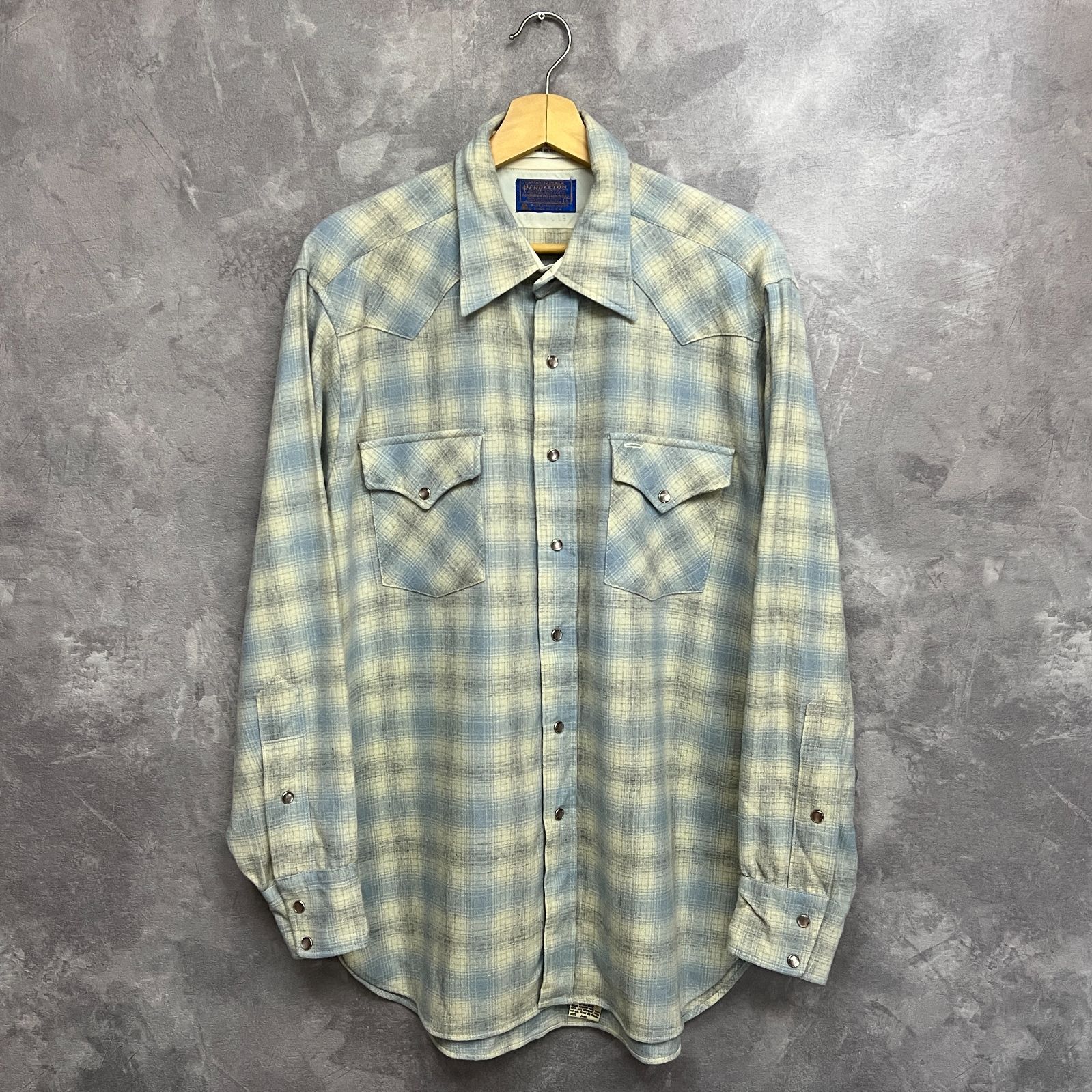 70s〜80s PENDLETON High Grade Western Wear ウールネルシャツ サイズL