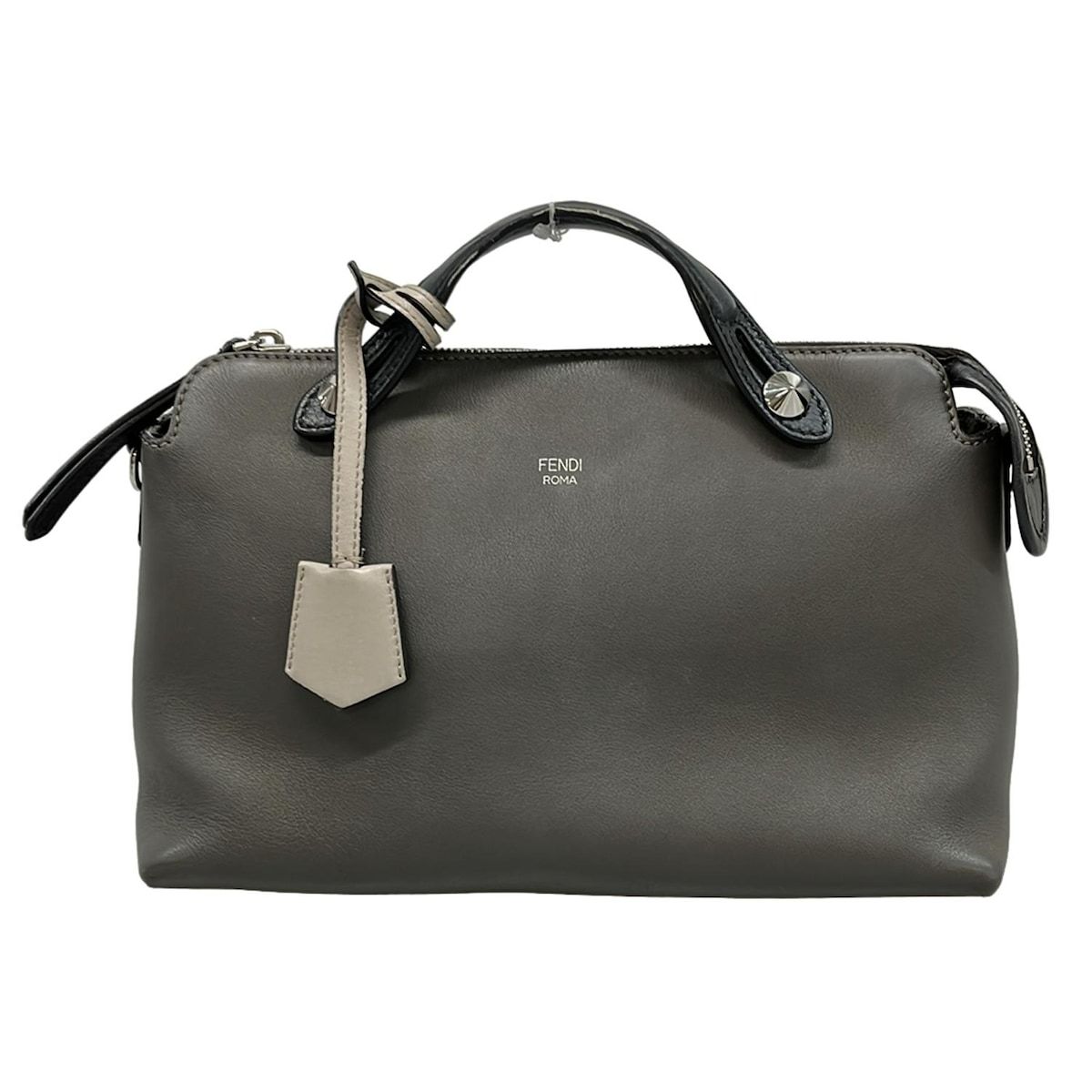 FENDI フェンディ ハンドバッグ バイザウェイ 8 BL 124 5 QJ ダークグレー グレー レザー