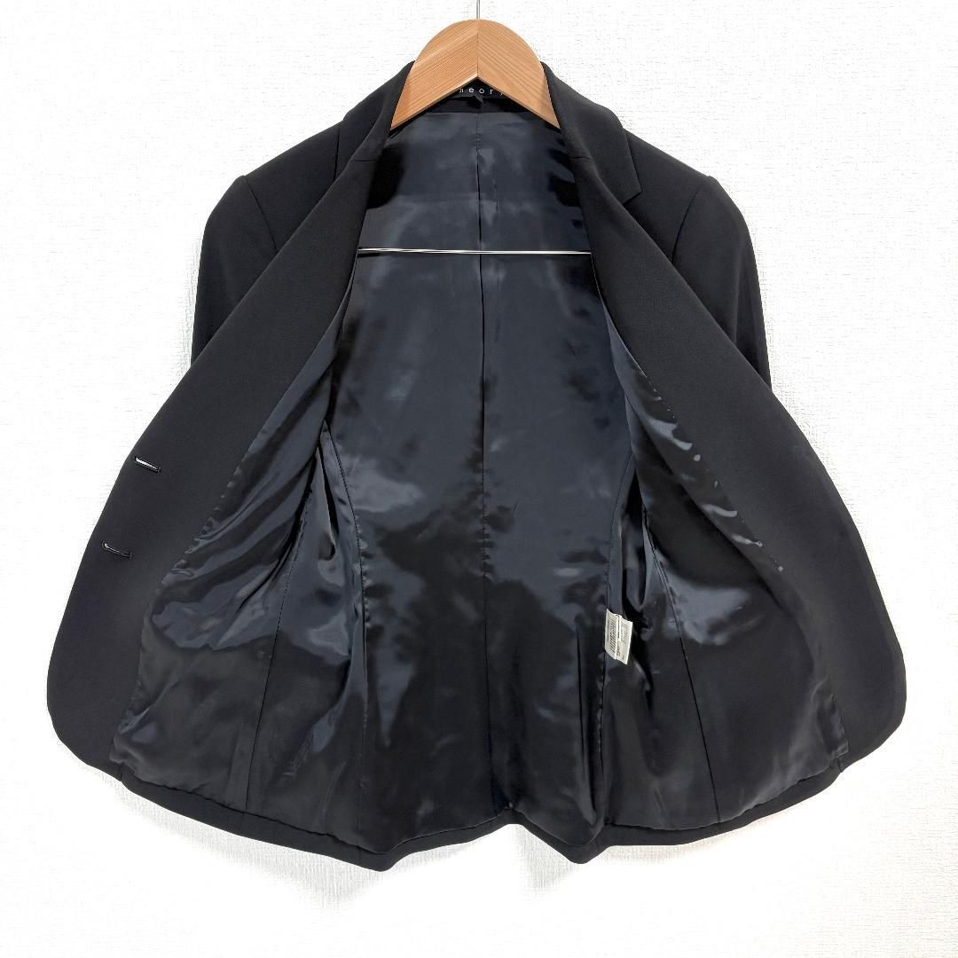 美品】 theory ストレッチパンツスーツセットアップ 上0下XO 黒 - メルカリ