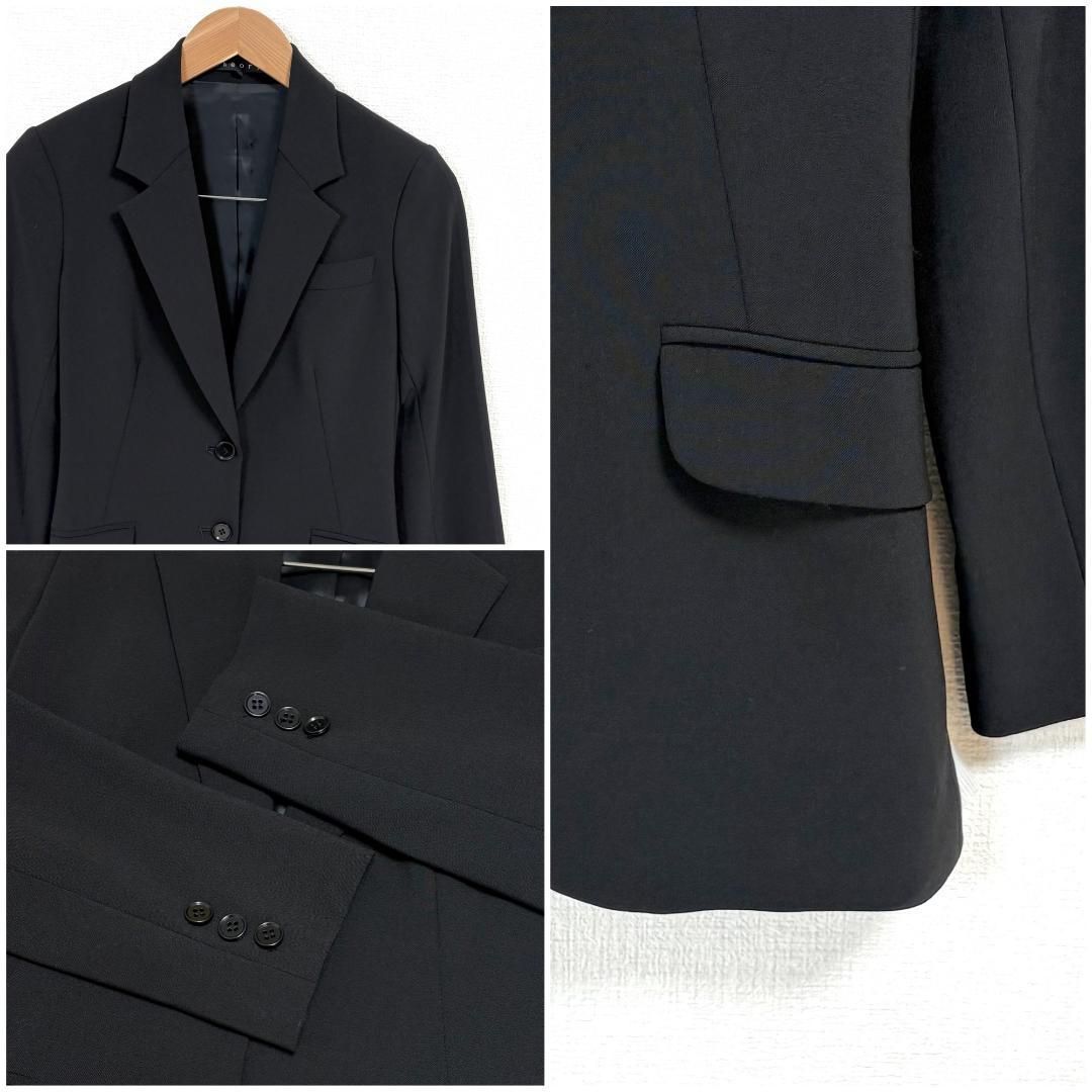 美品】 theory ストレッチパンツスーツセットアップ 上0下XO 黒 - メルカリ