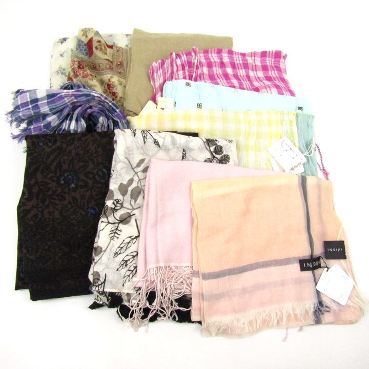 バジーレ|インディヴィ他 ストール スカーフ マフラー 11点セット ♥有 ブランド まとめて 大量 レディース