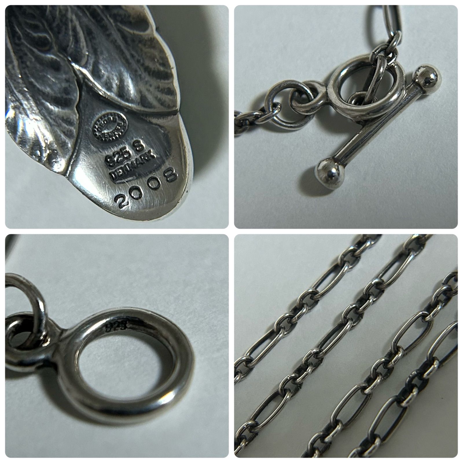 ジョージジェンセン ネックレス ペンダント 2008 グリーンアゲート 925