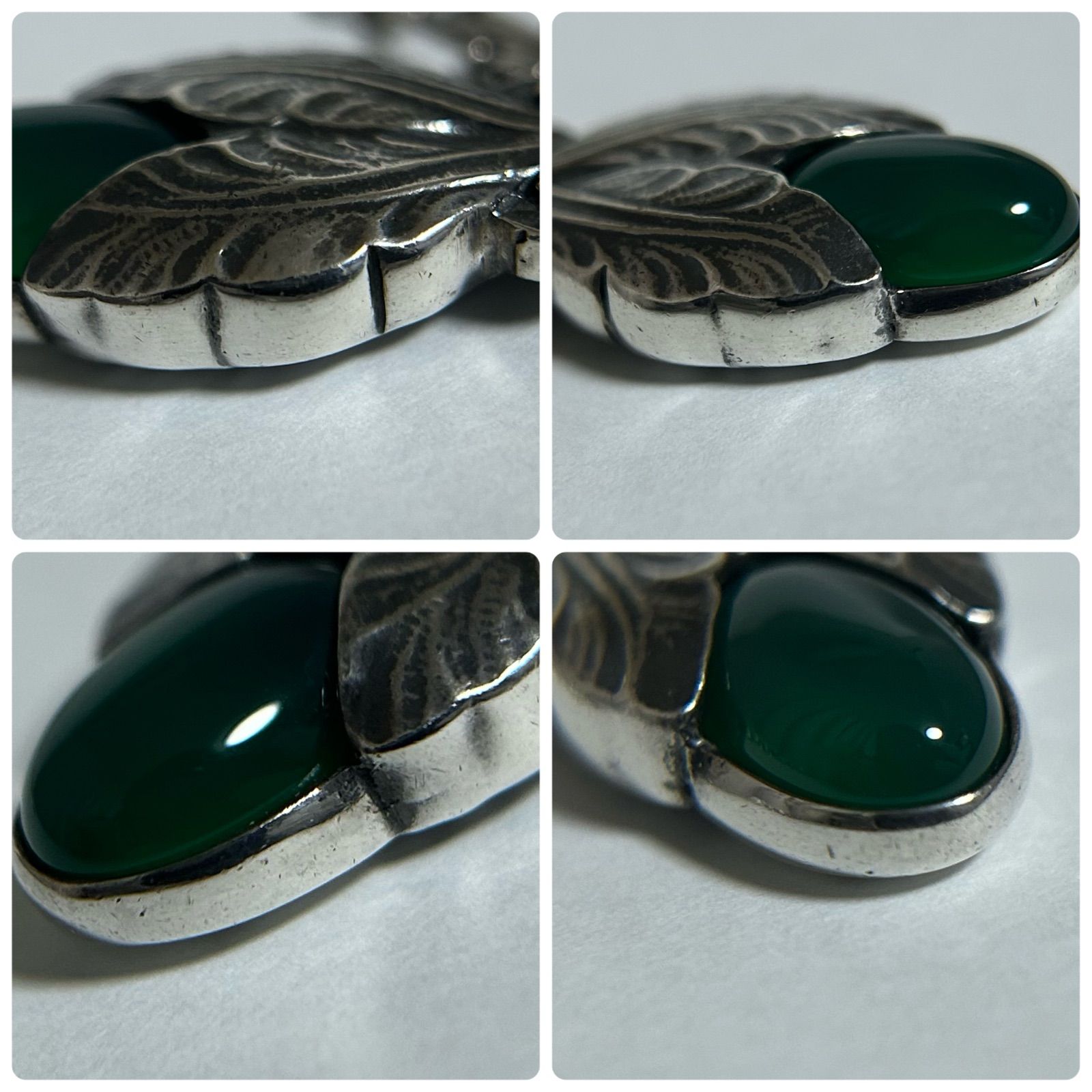 ジョージジェンセン ネックレス ペンダント 2008 グリーンアゲート 925