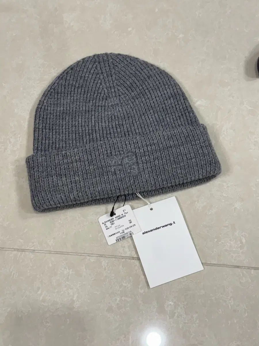Alexander Wang アレキサンダーワング ロゴ ビーニー グレー