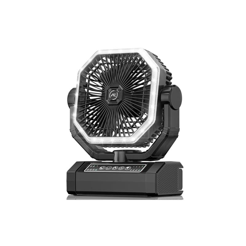 未使用 卓上扇風機 20000mAh 大容量 Type-C充電式 キャンプ 防災 20000mAh大容量】扇風機 キャンプ 扇風機 アウトドア 自動首振り