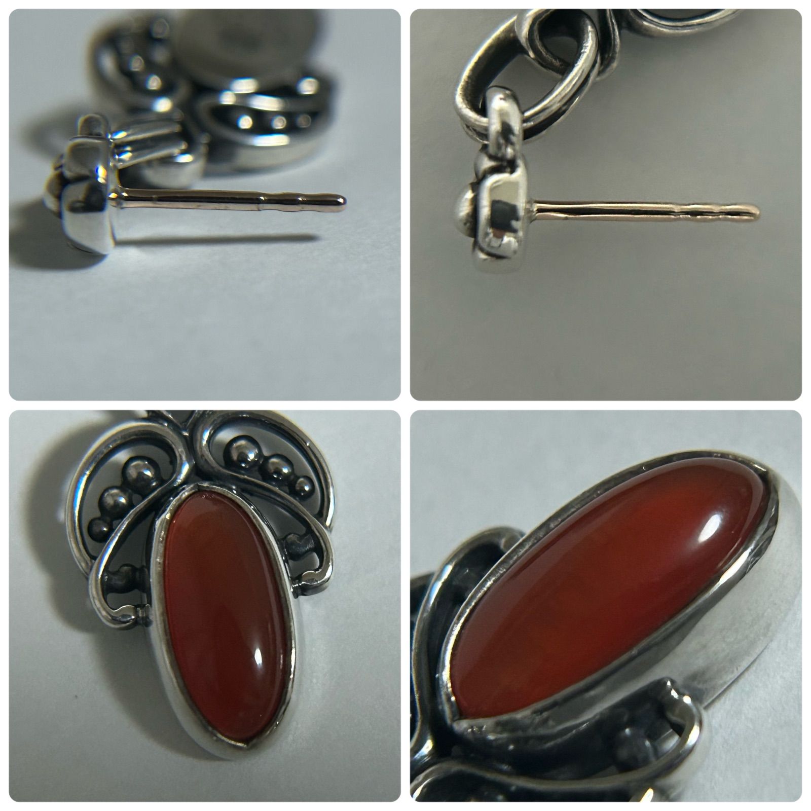 ジョージジェンセン ピアス 2005 カーネリアン Silver 925 Georg 
