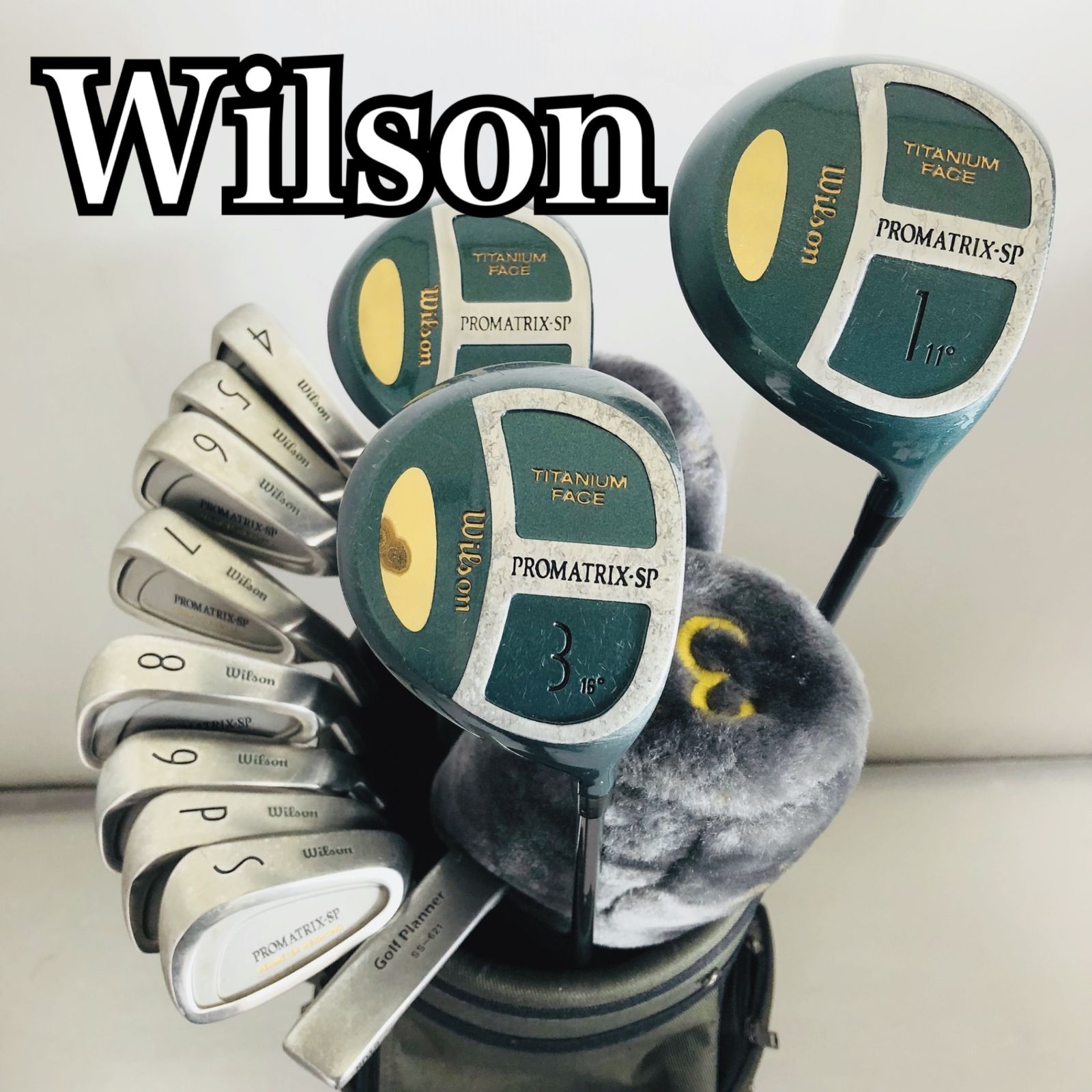 Wilson ウィルソン -SP メンズ ゴルフ クラブ セット 入門 バッグ付き フルセット 右利き パター付 11 Y-19