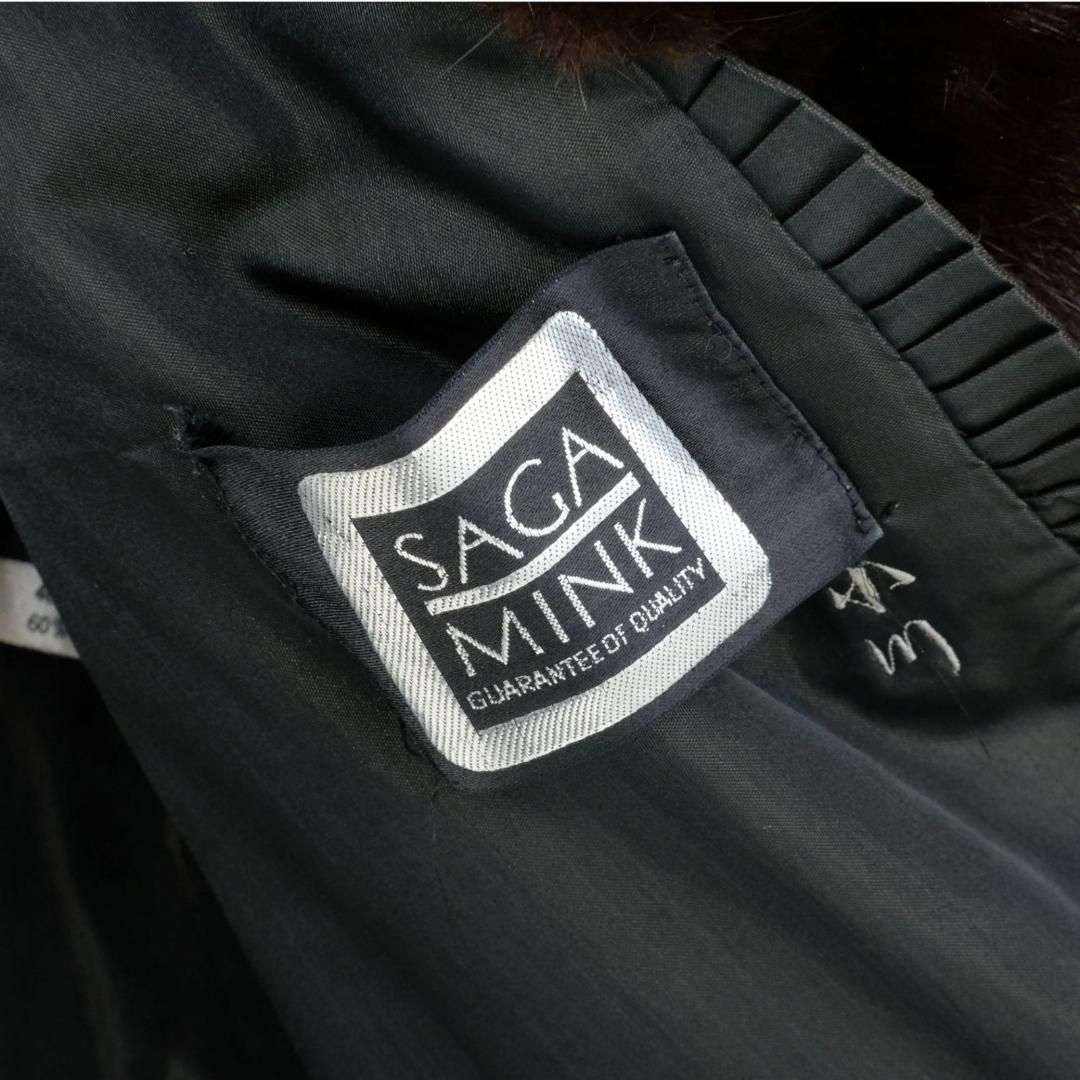 美品】SAGA MINK BISOGNI ミンク ファーコート サガミンク 毛皮 ミドル