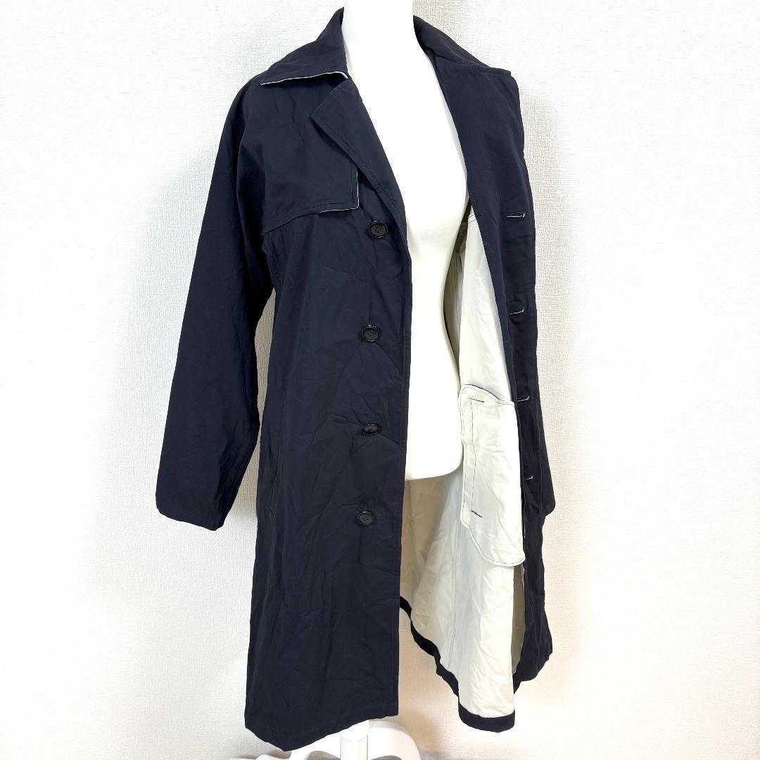 Y's ヨウジヤマモト シワ加工トレンチコート コットン 2 ネイビー 無地