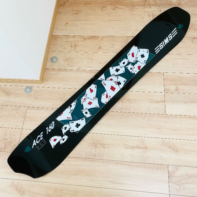 激 シムス SIMS エース ACE 160 cm スノーボード 板 トランプ 非対称 ビンテージ インテリア