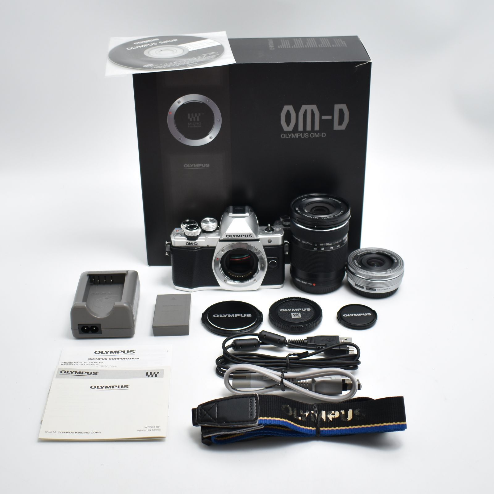 B 10627 OLYMPUS ミラーレス一眼 OM D E M 10 MarkII EZダブルズームキット シルバー