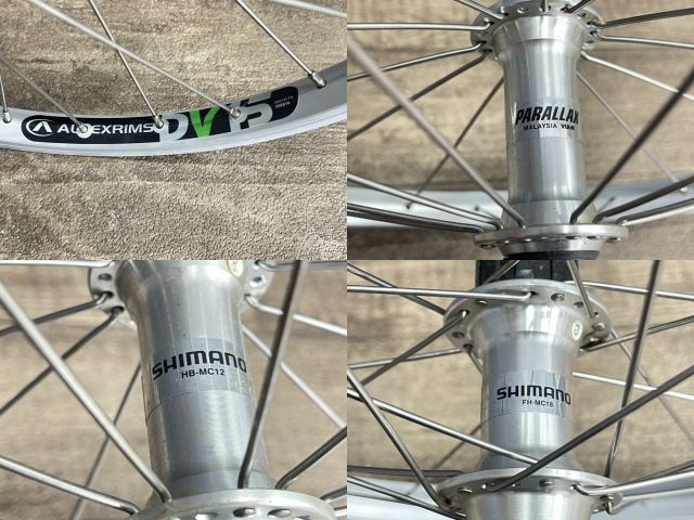 自転車 【SHIMANO PARALLAX】自転車ホイール 2個セット