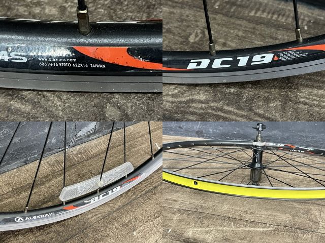 美品 自転車 ホイール 前後セット ALEXRIMS 6061H-T6 ETRTO 622x16