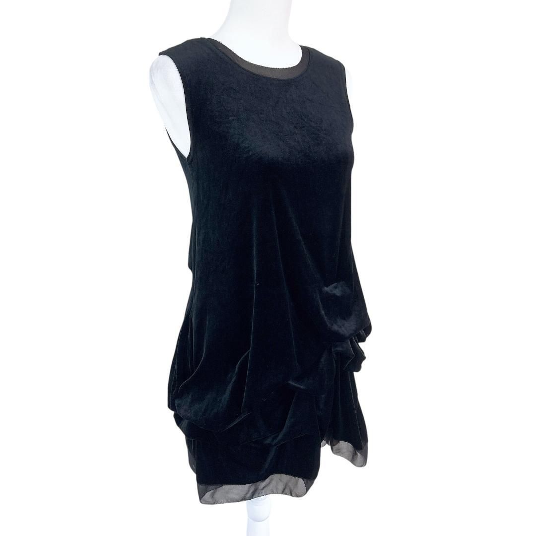 美品】ベロア ノワール フォクシー ノースリーブワンピース ベロア 38