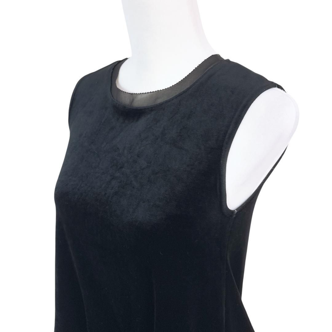 美品】ベロア ノワール フォクシー ノースリーブワンピース ベロア 38