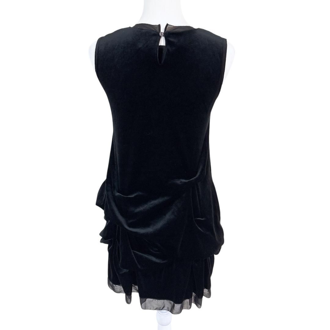 美品】ベロア ノワール フォクシー ノースリーブワンピース ベロア 38