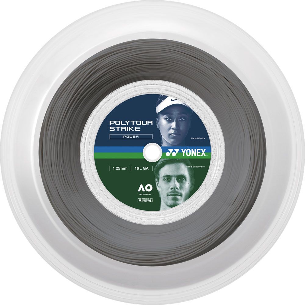 ヨネックス YONEX テニス ポリツアーストライク125 240mロール ガット ストリング モノフィラメント アンリミテッドストライク  PTST1252 405 アイアングレー