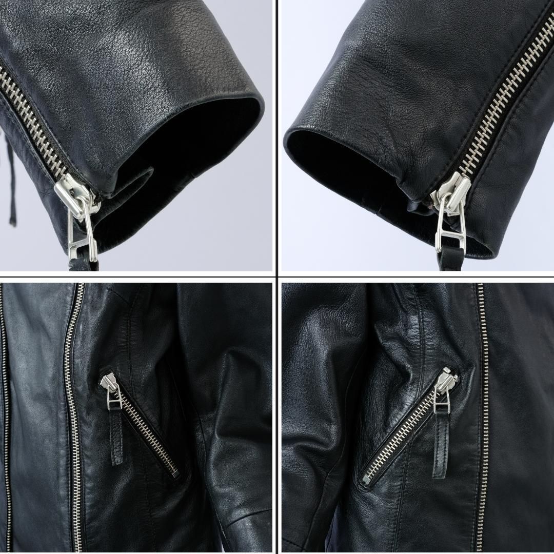 ✨良品✨ALYSI アリジ 上質 ラムレザー ライダース ダブル アウター 黒 ✨良品✨ALYSI アリジ 上質 ラムレザー ライダース ダブル アウター 黒