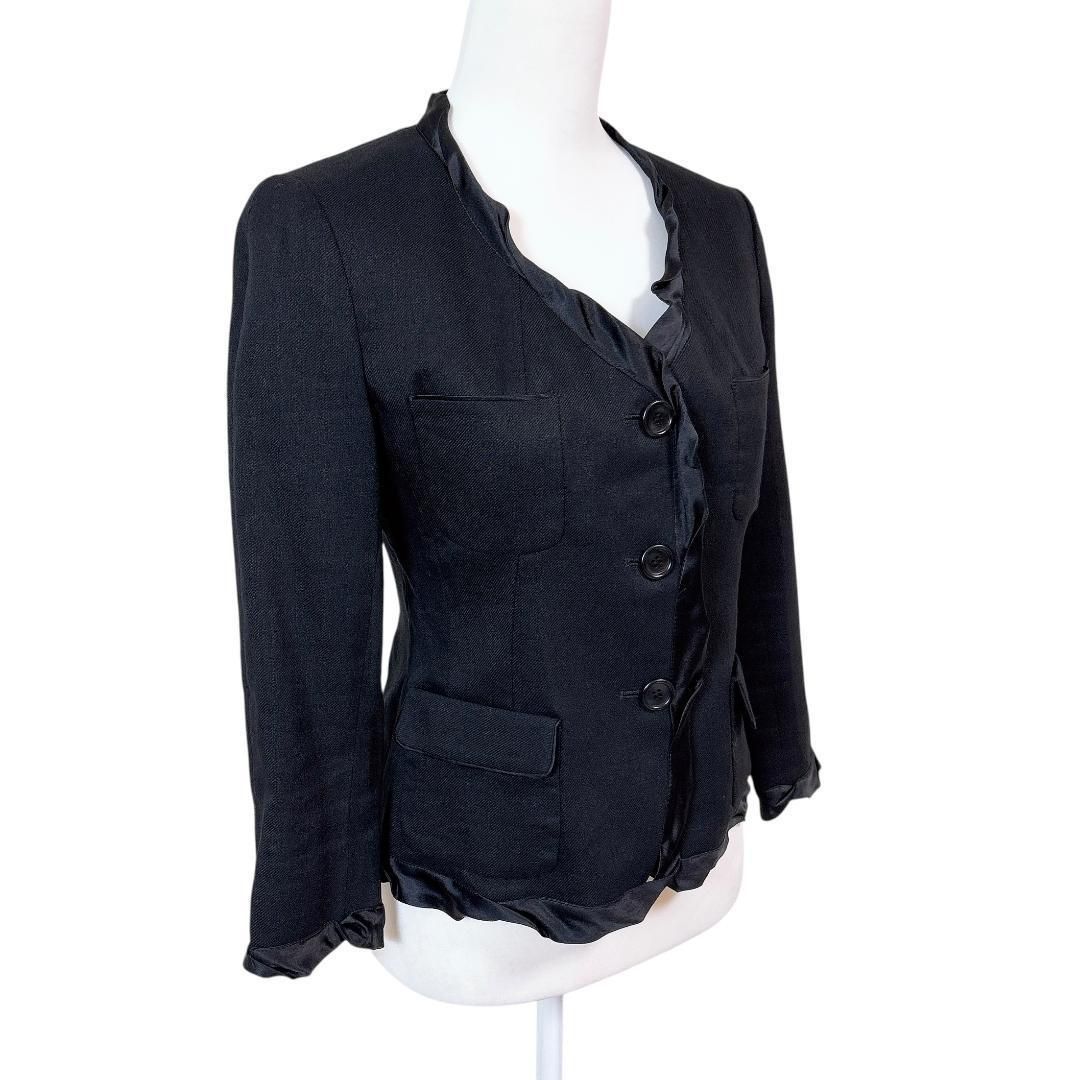 DKNY シルク リネン混 春夏ノー ジャケット 2