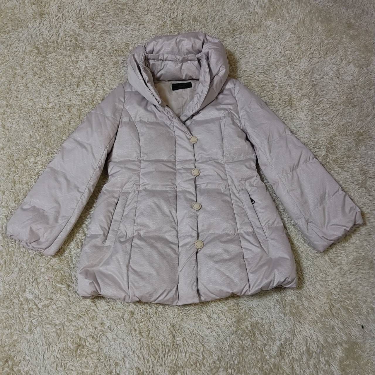 美品 Leilian レリアン ダウンコート ロングコート Aライン ベージュ