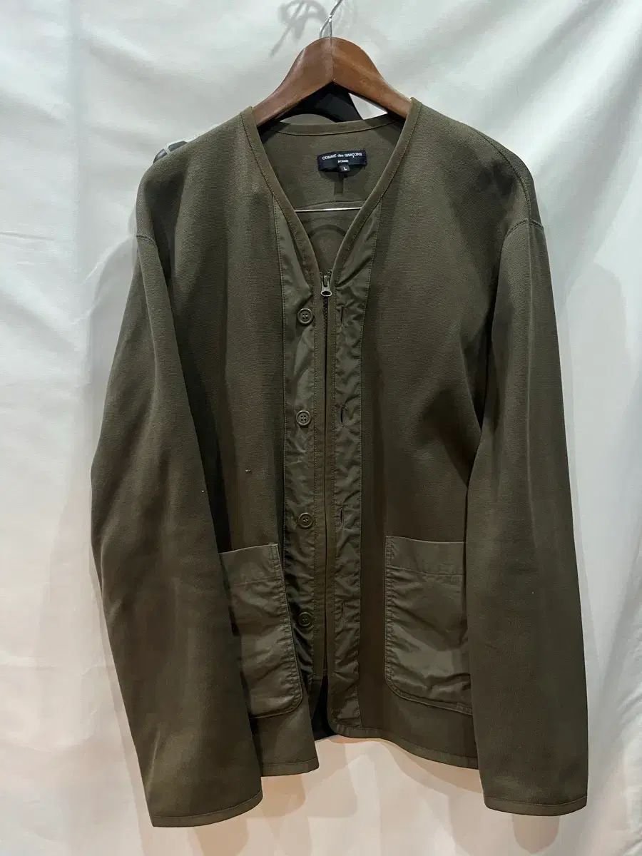コム デ ギャルソン オム カーキ カーディガン L