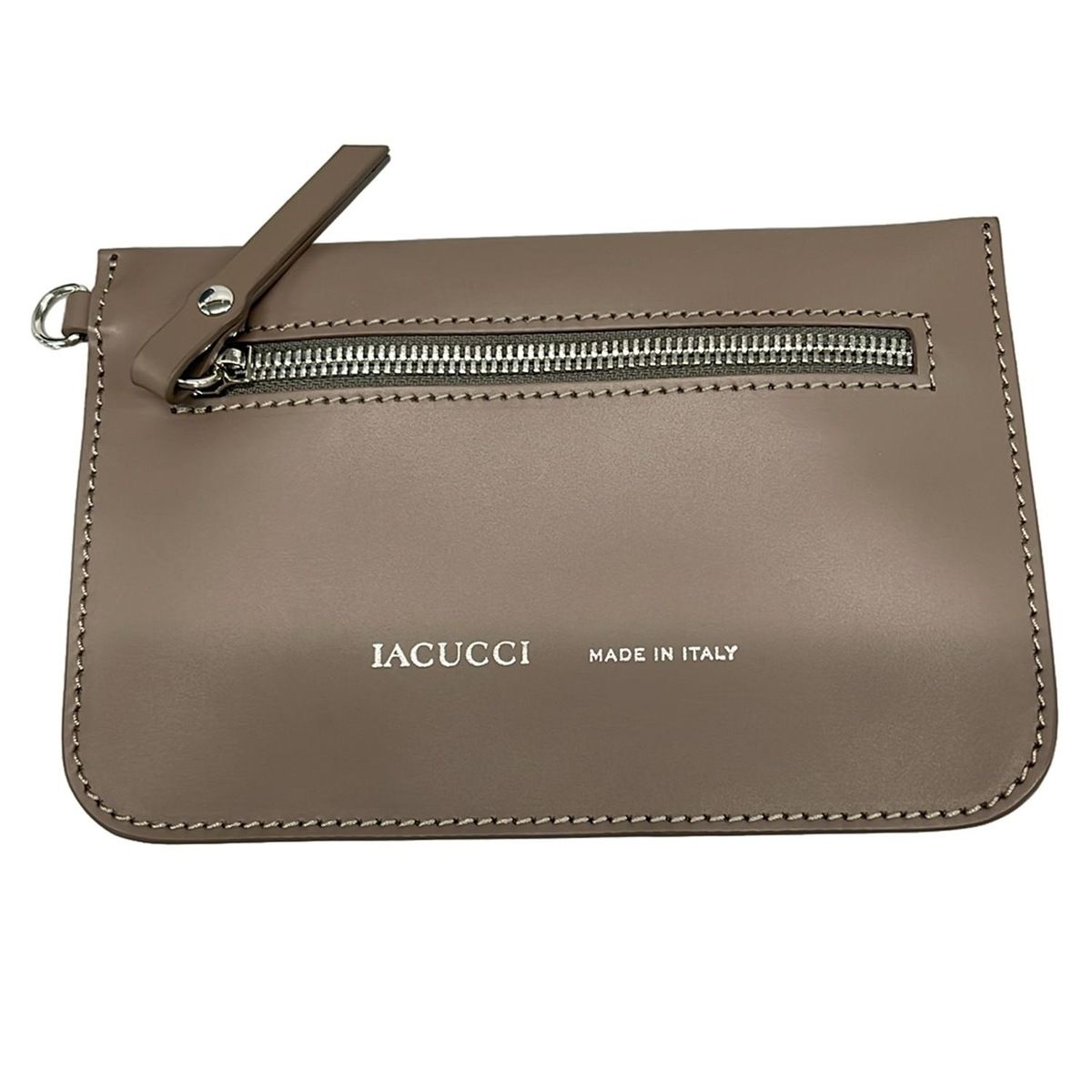 IACUCCI(イアクッチ) ハンドバッグ美品 - ネイビー×グレーベージュ 