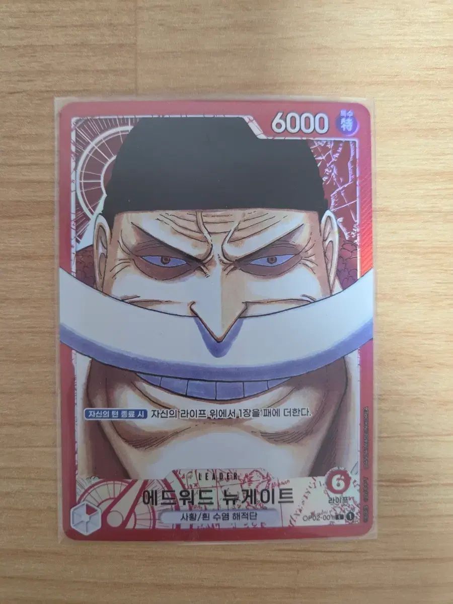 ONE PIECE エドワード ニューゲート リーダーカード パラレル OP 02-001