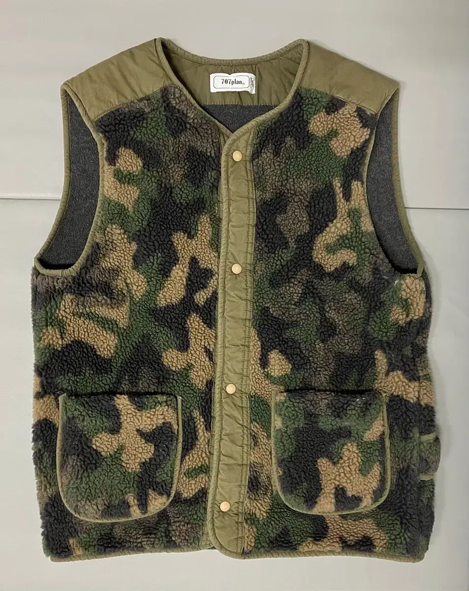 ヴィンテージ カモフラ フリース ベスト