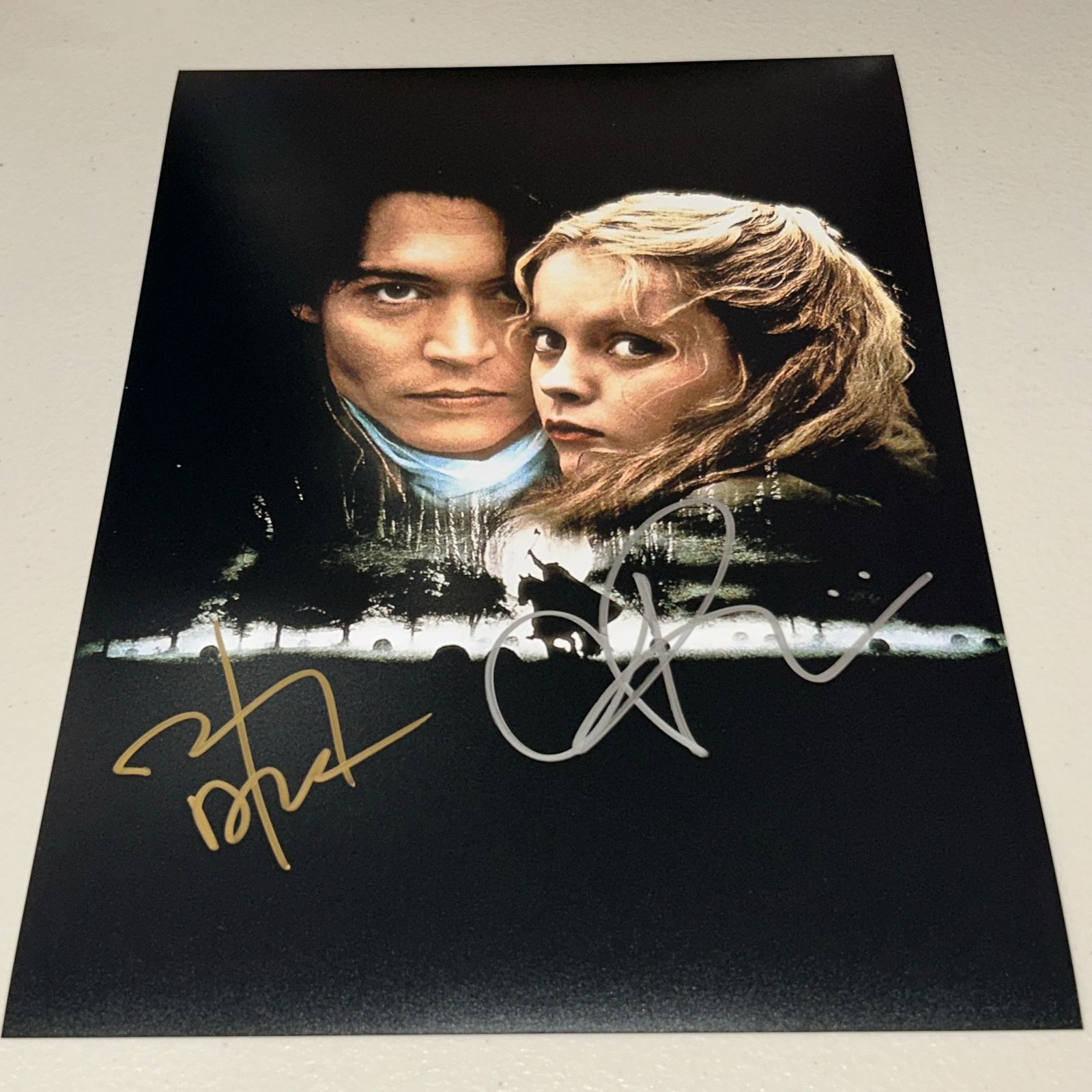 ジョニー デップ|クリスティーナ リッチ 直筆サイン スリーピー ホロウ スチール写真