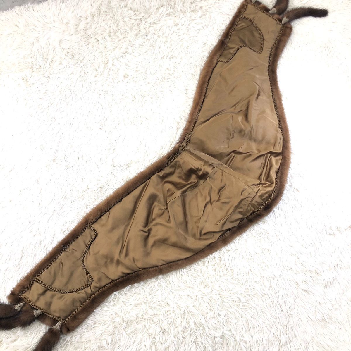 デミバフミンク 大判ショール ミンクファー リアルファー 本毛皮