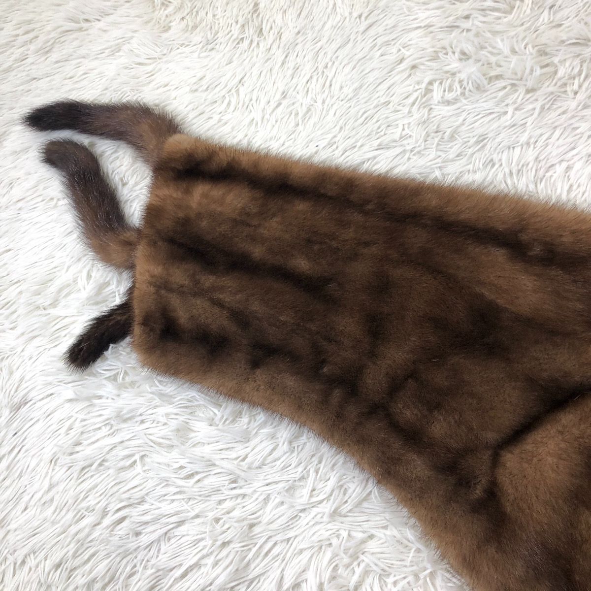 デミバフミンク 大判ショール ミンクファー リアルファー 本毛皮