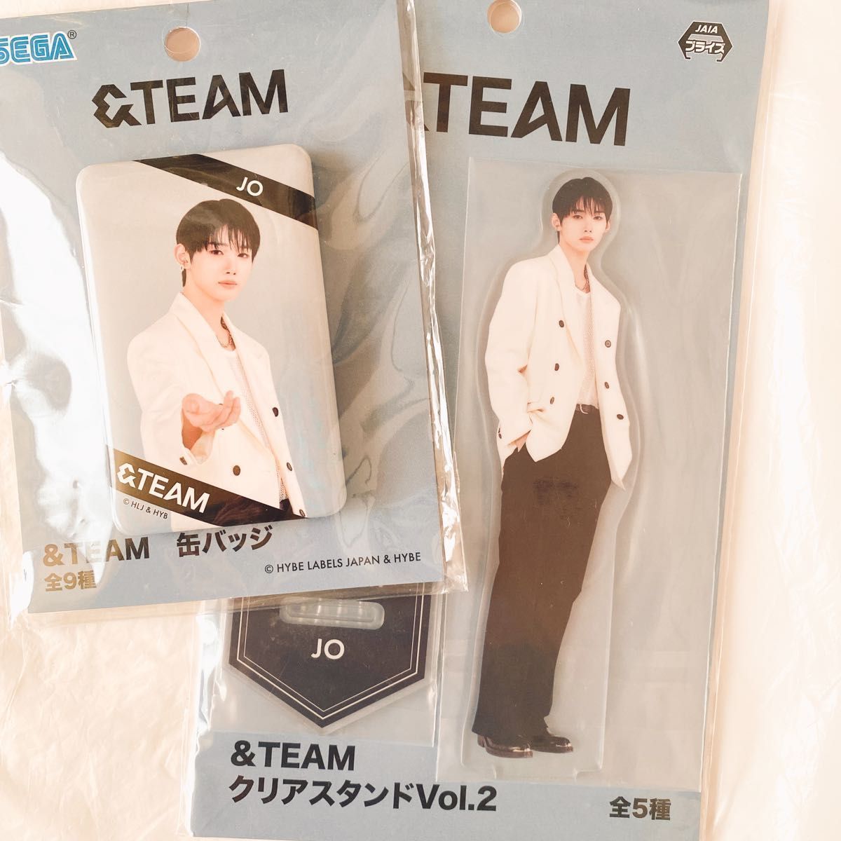 &TEAM JO アクリルスタンド &TEAM アクリルスタンド クリアスタンド JO ジョウ ジョー 缶バッジ 缶